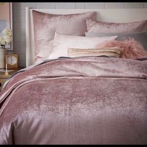 West Elm Crushed Velvet King Duvet